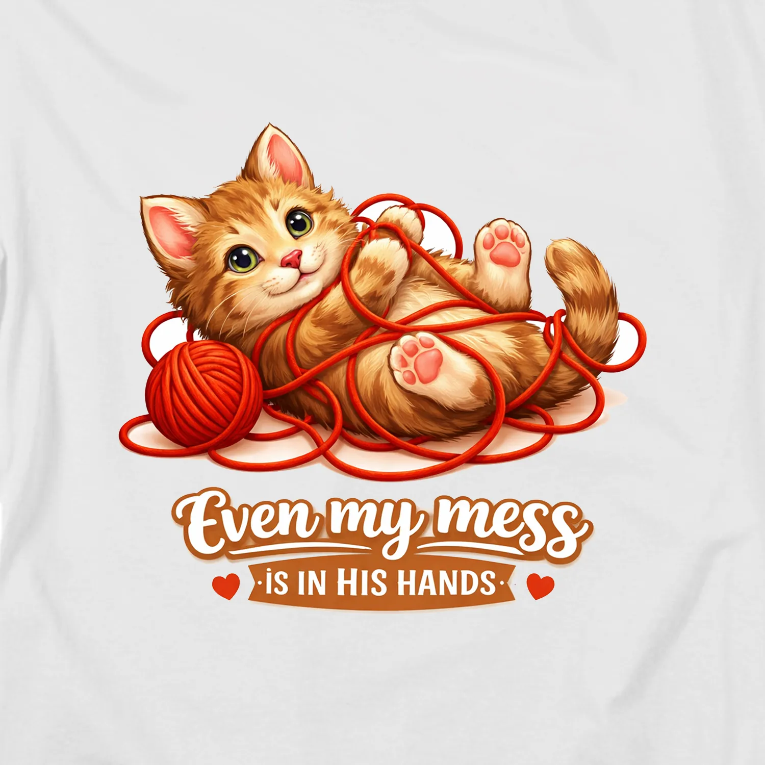 Even my mess is in His hands Tee – view 2