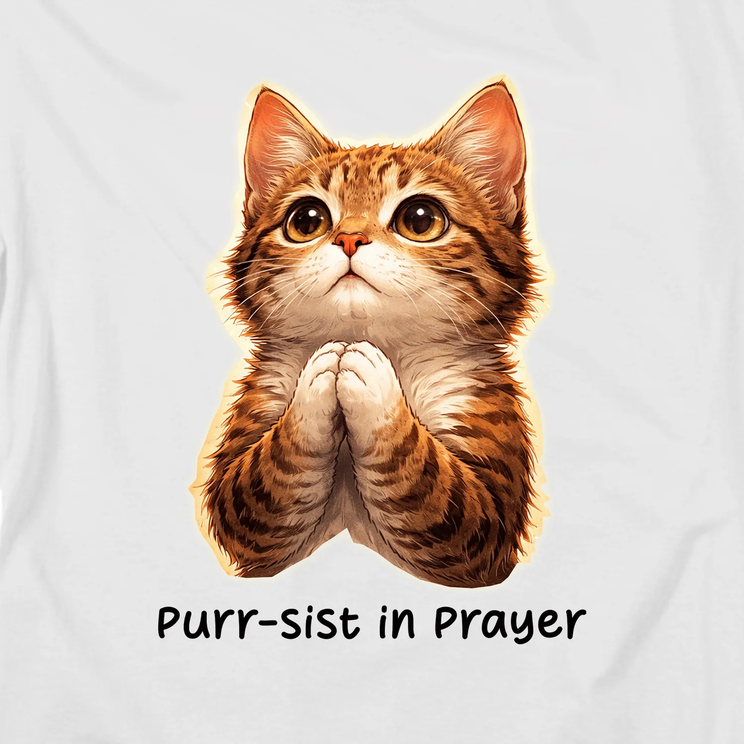 Purr-sist in Prayer White Tee – view 2