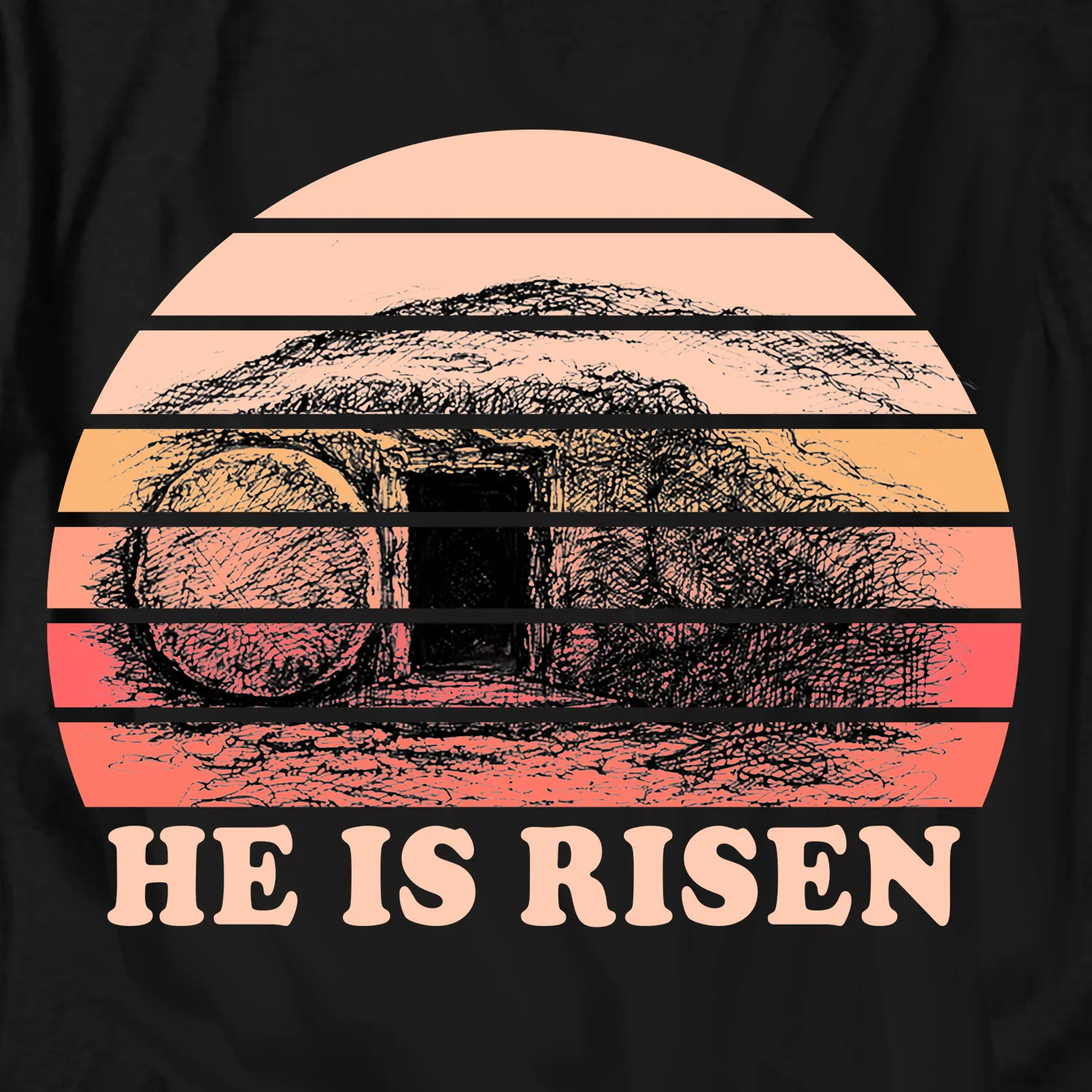 He is Risen Left Tee – view 2