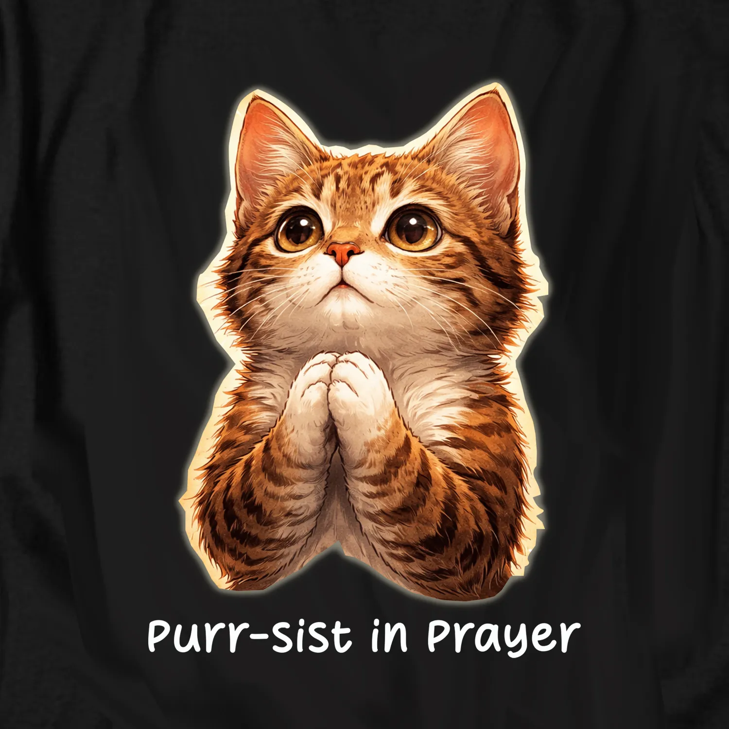 Purr-sist in Prayer Black Tee – view 2