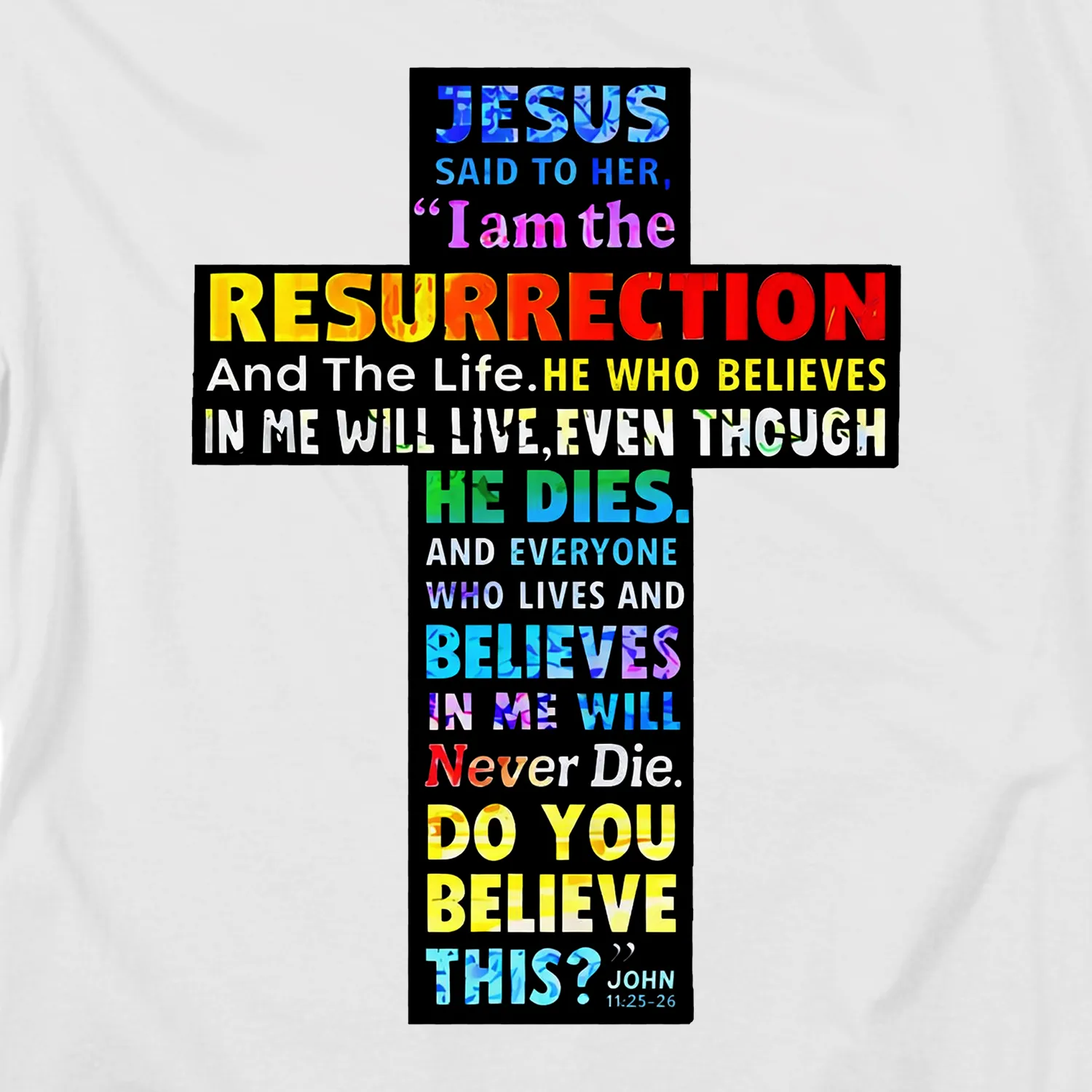 Cross of Resurrection and Belief White Tee – view 2